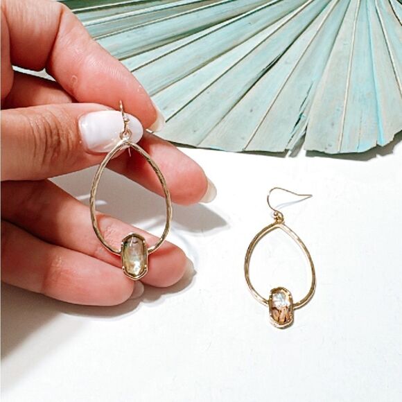 Crystal drop earrings S637 - Picture 3 of 3